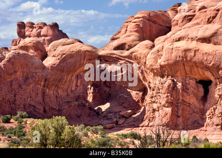 Doppelbogen, Arches-Nationalpark, Utah Stockfoto
