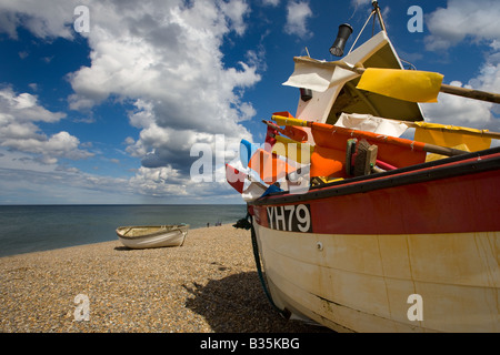 Krabben Sie-Boote Weybourne Norfolk August Stockfoto