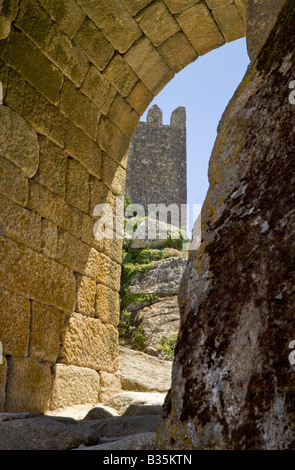 Portugal der Beira Baixa-Region von zentral-Portugal, die mittelalterliche Burg von Sortelha in der Nähe von Covilha Stockfoto