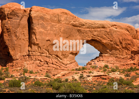 Fenster Nord, Arches-Nationalpark, Utah Stockfoto