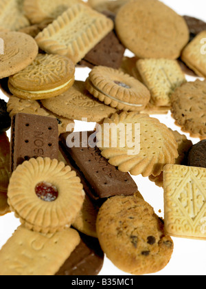 Diverse verschiedene Kekse Stockfoto