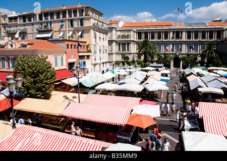 Cours Saleya Markt, Altstadt von Nizza, Côte d ' Azur, Frankreich Stockfoto