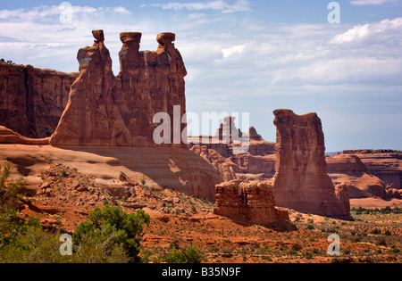 Drei Schwätzer, Arches-Nationalpark, Utah Stockfoto