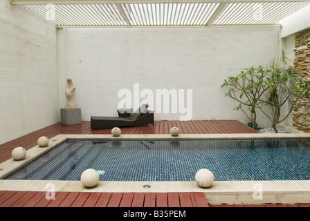 Privates Schwimmbad in Boutique-Hotelzimmer, Taiwan Stockfoto