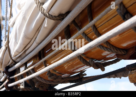 Die Segel auf den Stolz des Schiffes Baltimore Stockfoto