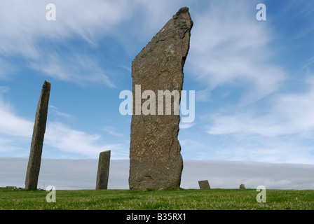 Stehenden Steinen Stenness Orkney Stockfoto