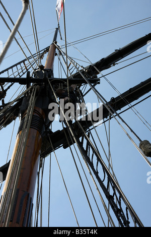 Der Mast des Schiffes Freundschaft guten Willens Stockfoto