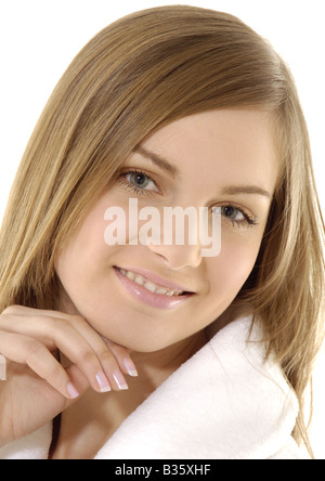 Porträt einer jungen Frau, Lächeln Stockfoto