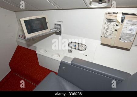 Cabin Crew-Ruhebereich auf Oberdeck der Air India Boeing 777-300ER Farnborough Airshow 2008 Stockfoto