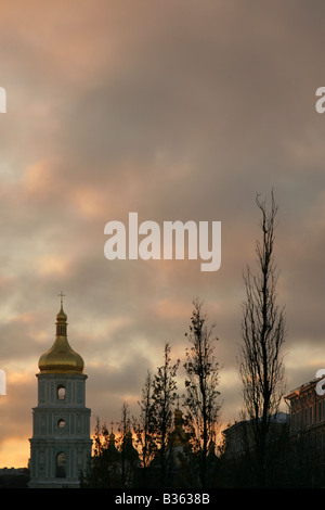 Hagia Sophia Kathedrale, Sofijska Square, Kiew, Ukraine. Stockfoto
