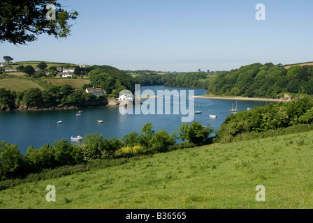 Gillan Creek aus der Helford River St. Anthony-in-Meneage, Cornwall, England Stockfoto