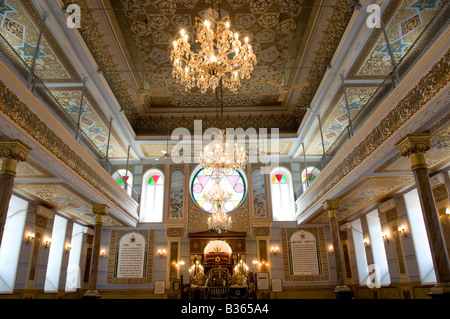 Innenraum der Synagoge "Große Synagoge" in Tbilisi Hauptstadt der Republik Georgien Stockfoto