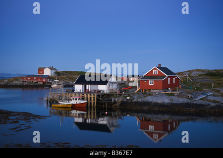 Späten Abend am Sør Gjæslingan in Vikna, Norwegen. Stockfoto