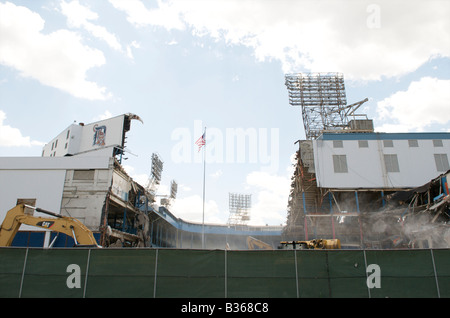 Detroit s Tiger Stadium wird auf Montag, 14. Juli 2008 abgerissen Stockfoto