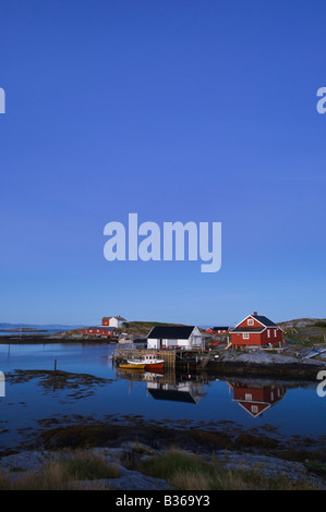 Späten Abend am Sør Gjæslingan in Vikna, Norwegen. Stockfoto