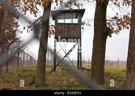 Turm auf einer Ex-sowjetische und polnische Militärbasis in Redzikowo, Polen, wo die USA 10 Abfangraketen stützen wollen. Stockfoto