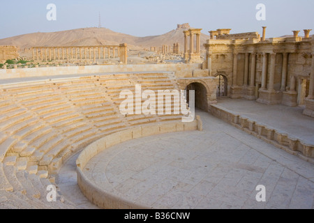 Theater in römischen Ruinen von Palmyra Syrien Stockfoto