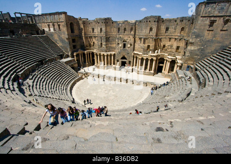 Römisches Theater in Bosra Syrien Stockfoto