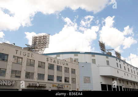 Detroit s Tiger Stadium wird auf Montag, 14. Juli 2008 abgerissen Stockfoto