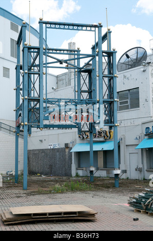 Detroit s Tiger Stadium wird auf Montag, 14. Juli 2008 abgerissen Stockfoto