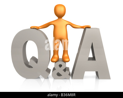 Fragen Antworten Stockfoto