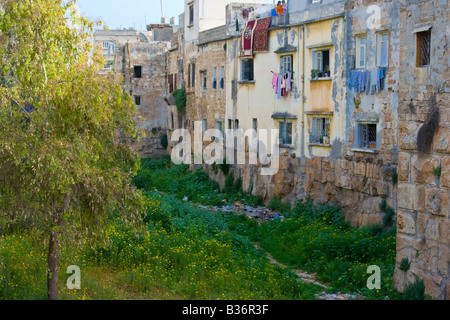 Outter Wände der Kreuzfahrerburg in Tortosa in Tartous Syrien Stockfoto