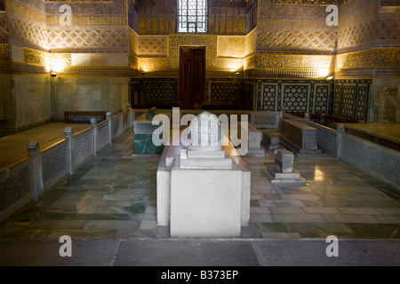 Tamerlane Grab innen Guri Amir Mausoleum in Samarkand, Usbekistan Stockfoto