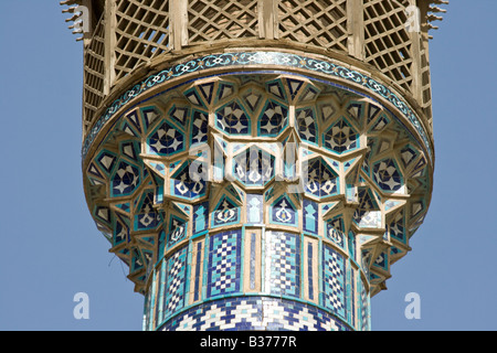 Minarett am Jameh Moschee oder Freitagsmoschee in Esfahan Iran Stockfoto