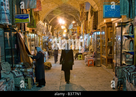 Nacht auf dem Basar in Esfahan Iran Stockfoto