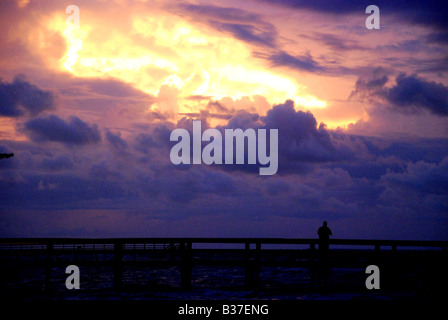 Dramatischer Himmel während der Tropensturm FAY SW Florida August 2008 Stockfoto