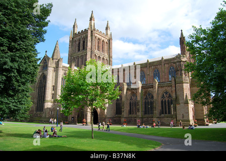 Hereford Cathedral, Hereford, Herefordshire, England, Vereinigtes Königreich Stockfoto