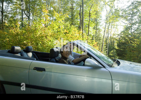 Mann-Steuerwagen Stockfoto