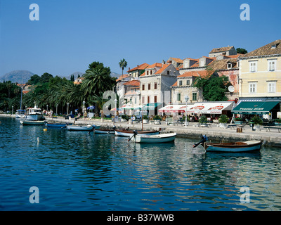 Zupa Buchtblick, Cavtat, Waterfront Stockfoto