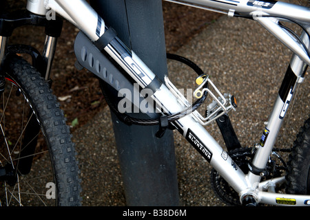 Sperre auf dem Fahrrad hautnah Stockfoto