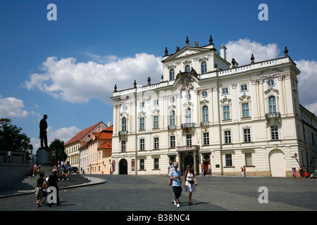 Aug 2008 - Stadtteil Hradschin-Platz und Sternberg Palast Hradschin Burg Prag Tschechische Republik Stockfoto