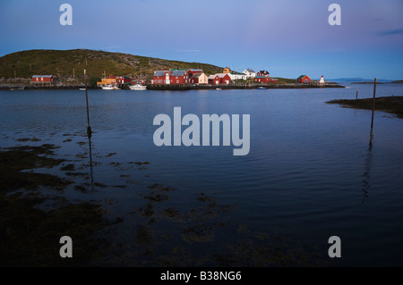 Spät Sommernacht. Sør-Gjæslingan in Vikna, Norwegen. Stockfoto