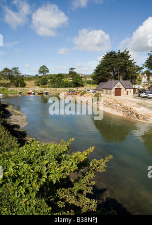 Hafen Sie Eingang & Lifeboat Station, Abersoch, Lleyn-Halbinsel, Pwllheli, Gwynnedd, Nordwales Stockfoto