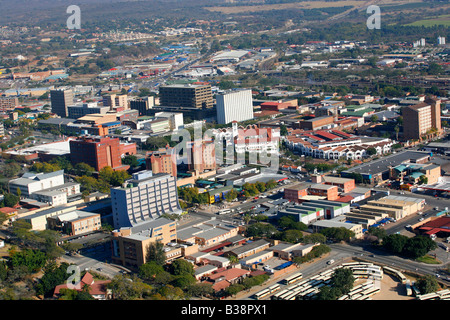 Luftaufnahme von Nelspruit CBD Stockfoto