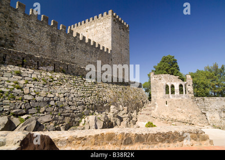 Portugal, Costa da Prata, Estremadura Bezirk, Leiria Burg Stockfoto