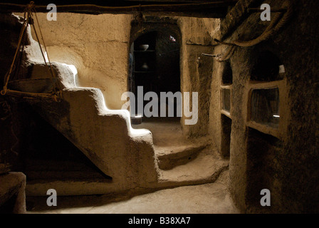 Inneren Haus Al Hamra Al Dakhiliyah Region Sultanat Oman Stockfoto