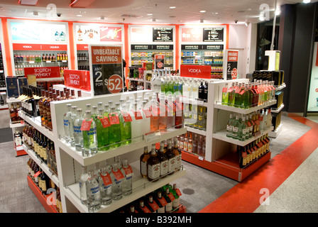 Duty free Shop am Flughafen auckland Stockfoto