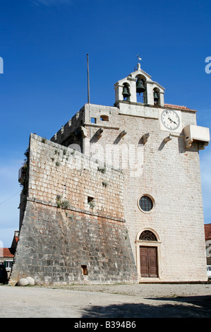 St. Marien (Sv. Marija) Kirche Festung in Vrboska Stockfoto