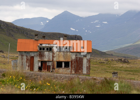 Alten französischen Krankenhaus in Fáskrúdsfjördur, Island. Stockfoto