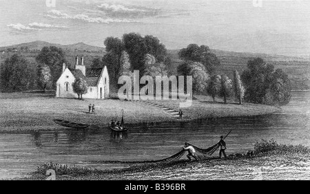 Runney Met oder Magna Charta Insel ca. 1840 19. Jahrhundert Gravur Stockfoto