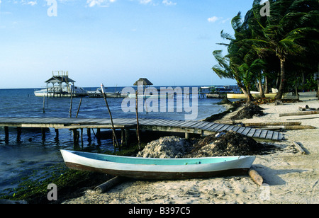 Caye Caulker einer der abgelegenen Inseln vor der Küste von Belize in Mittelamerika Stockfoto