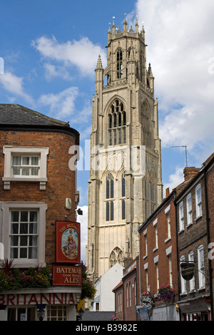 Boston-Pfarrkirche, genannt im Volksmund The Stump in Boston, Lincolnshire, UK Stockfoto