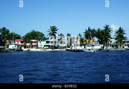 Caye Caulker einer der abgelegenen Inseln vor der Küste von Belize in Mittelamerika Stockfoto