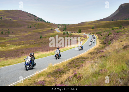 Thunder in the Glens ist eine alljährliche Harley-Davidson-Massenfahrt, die von Motorradfahrern ausgeht. European Bike Rally Rallye in Aviemore, Schottland, Großbritannien Stockfoto