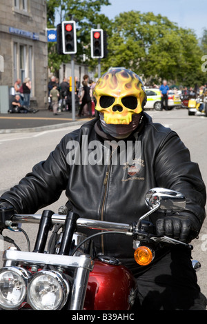 Harley-Davidson Motorräder an Sommer Event   Donner in den Glens Aviemore, Schottland, Vereinigtes Königreich Stockfoto