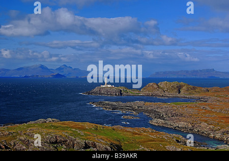 UK Schottland Argyll Ardnamurchan Point- and -Leuchtturm auf Inseln Rum und Eigg Stockfoto